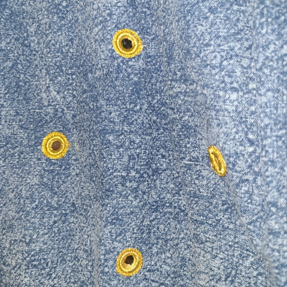 Club Z Denim Womens 18-20 Distressed Retro Denim Button Up - Picture 3 of 13